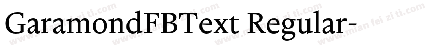 GaramondFBText Regular字体转换
